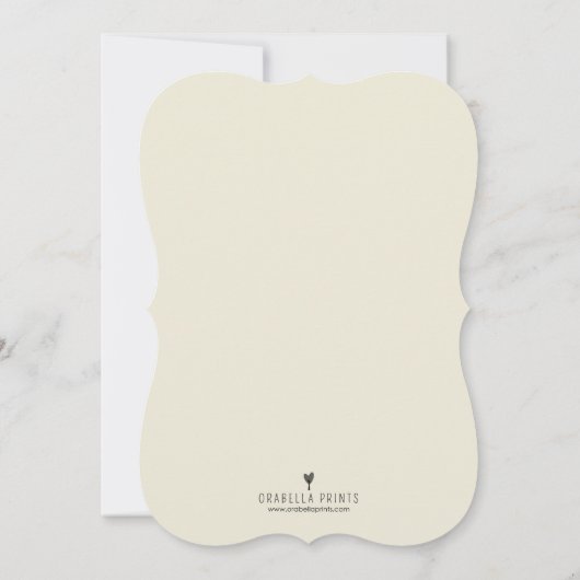  Baby shower Teapot Kaart (Achterkant)