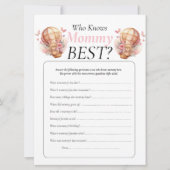 Baby Shower. teddy ballonnen Meisje dat Mamma kent Kaart (Voorkant)