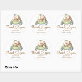 Baby shower Teddy Bear Baby Beer Ronde Sticker (Vel)