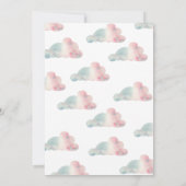 Baby shower Teddy Bear-ballonnen Kaart (Achterkant)