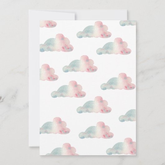 Baby shower Teddy Bear-ballonnen Kaart (Achterkant)