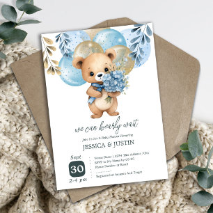 Baby shower Teddy Bear-ballonnen Kaart