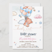 Baby shower Teddy Bear-ballonnen Kaart (Voorkant)