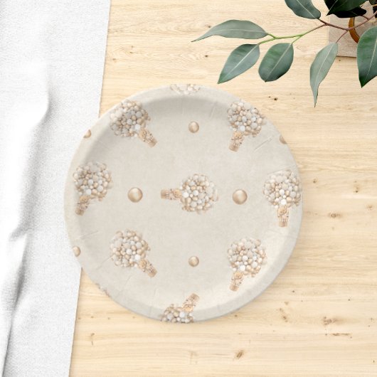 Baby shower Teddy Bear Balloon Papieren Bordje