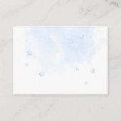 Baby shower Teddy Bear Blue Balloon Boy Informatiekaartje (Achterkant)