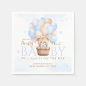 Baby shower Teddy Bear Blue Balloon Boy Servet (Voorkant)
