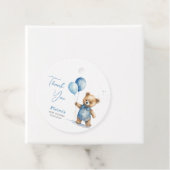 Baby shower Teddy Bear Boy Bedankjes Labels (In situ)