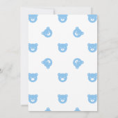 Baby shower Teddy Bear Boy Bedankkaart (Achterkant)