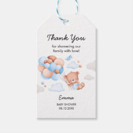 Baby shower Teddy Bear Boy Cadeaulabel