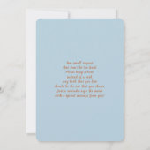 Baby shower Teddy Bear Boy Kaart (Achterkant)