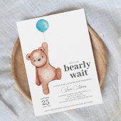Baby shower Teddy Bear Boy Kaart