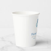 Baby shower Teddy Bear Boy Papieren Bekers (Rechts)