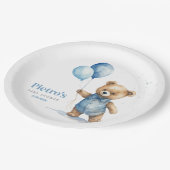 Baby shower Teddy Bear Boy Papieren Bordje (Gekanteld)