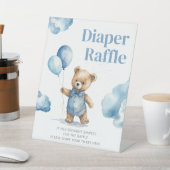 Baby shower Teddy Bear Boy Reclamebord Met Voetstuk (Insitu)