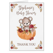 Baby shower Teddy Bear Pumpkin Herfst Dank u (Voorkant)