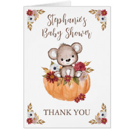 Baby shower Teddy Bear Pumpkin Herfst Dank u