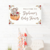Baby shower Teddy Bear Pumpkin Herfst Spandoek (Insitu)