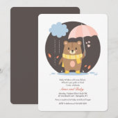 baby shower Teddy Bear Uitnodiging (Voorkant / Achterkant)