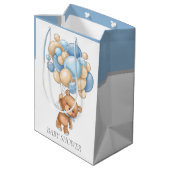 Baby shower Teddy Bearly Wait Boy cadezak Medium Cadeauzakje (Achterkant Gekanteld)