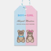 Baby shower Teddy Bears Cadeaulabel (Voorkant)