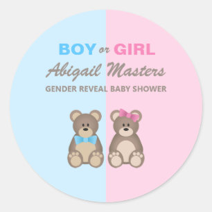 Baby shower Teddy Bears Ronde Sticker