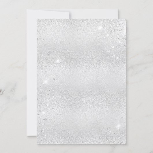 Baby shower teddy beenblauwe zilvervis kaart (Achterkant)