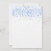 Baby shower teddy beer boy blauwe witte luxe kaart (Achterkant)