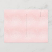 Baby shower teddy beer meisje roze glitter uitnodiging briefkaart (Achterkant)