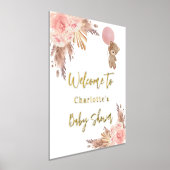 Baby shower teddy beer pampas gras roos blush folie afdrukken (Laagn)