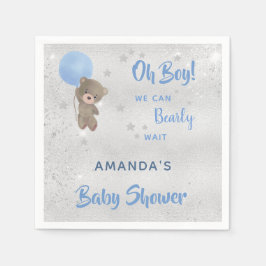 Baby shower teddy beer servet