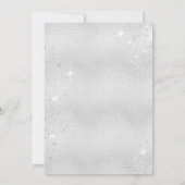 Baby shower teddy beestje blauwe zilverster kaart (Achterkant)