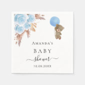 Baby shower teddy berenbok servet (Voorkant)