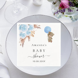 Baby shower teddy berenbok servet