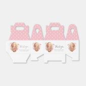 Baby shower Teddy Hot Air Ballon Soft Pink Favor Bedankdoosjes (Uitgevouwen)