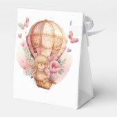 Baby shower Teddy Hot Air ballon, we wachten af Bedankdoosjes (Achterkant)