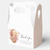 Baby shower Teddy Hot Air Ballon Zacht Roze Bedankdoosjes (Geopend)