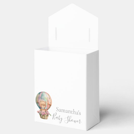 BABY SHOWER Teddy Hot Air Barly Wachten op een luc Bedankdoosjes (Geopend)