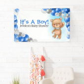 Baby shower Teddy is een jongen Spandoek (Insitu)