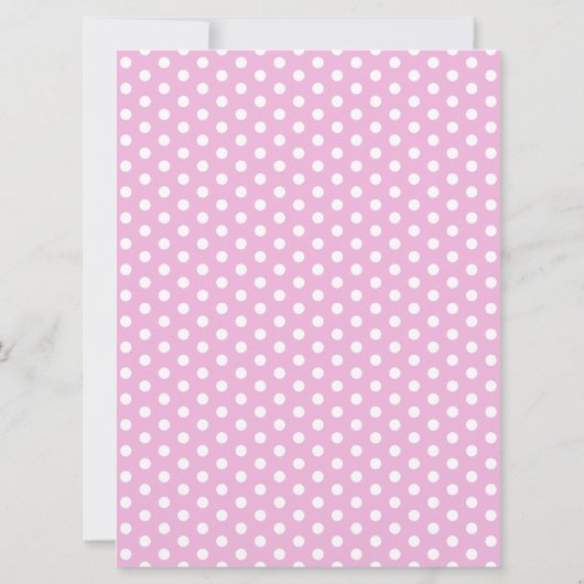 Baby Shower Teddy Meisje Borrelende Roze Bingo Spe Kaart (Achterkant)