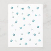 Baby shower teddybeer blauw Advies Kaart (Achterkant)