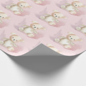 Baby shower teddybeer cadeaupapier (Hoek)