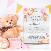 Baby shower teddybeer kaart