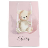 Baby shower teddybeer medium cadeauzakje (Achterkant)