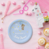 Baby shower teddybeer papieren bordje (Feest)