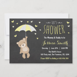 Baby shower teddybeer uitnodiging meisje jongen ge