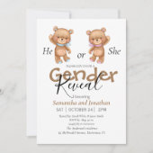 baby shower teddyberen uitnodiging (Voorkant)