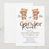 baby shower teddyberen uitnodiging (Voorkant / Achterkant)