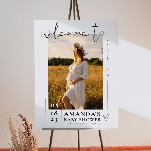 Baby shower teken foto welkom teken Poster