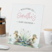 Baby shower tekenen Schattigee eendjes Reclamebord Met Voetstuk (Insitu)