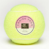 Baby shower Tennis Zwangerschap Ultrageluid Foto Tennisballen (Voorkant)